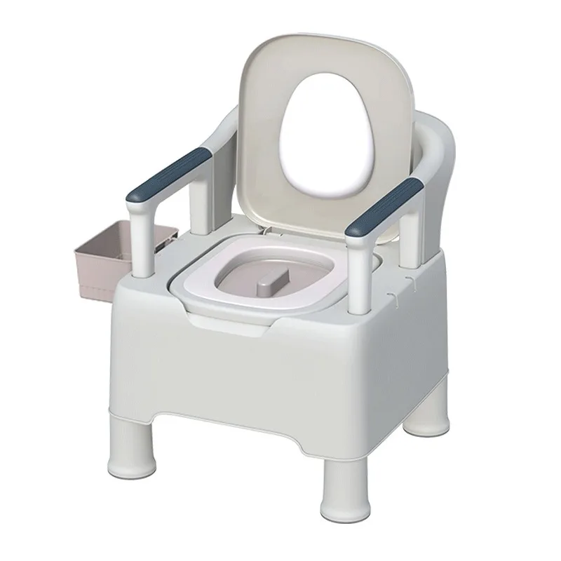 Health Care Foldable Bath Stool Hospital Folding Walker Plastic Commode Chair