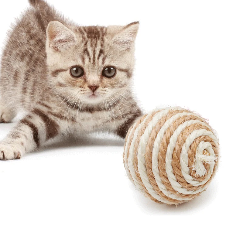ランダムカラー猫遊び噛むおもちゃサイザル麻ストロー猫ペットロープ織りボールティーザーボール猫ペット用製品ホット販売 Buy ランダムな色 咀嚼のおもちゃ わら猫ペット Product On Alibaba Com