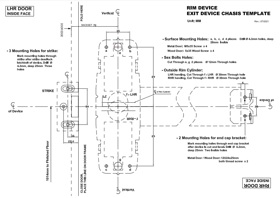 Keyman Ansi Grade 1 Anti Panic Exit Device With Mortise Lock And Panic
