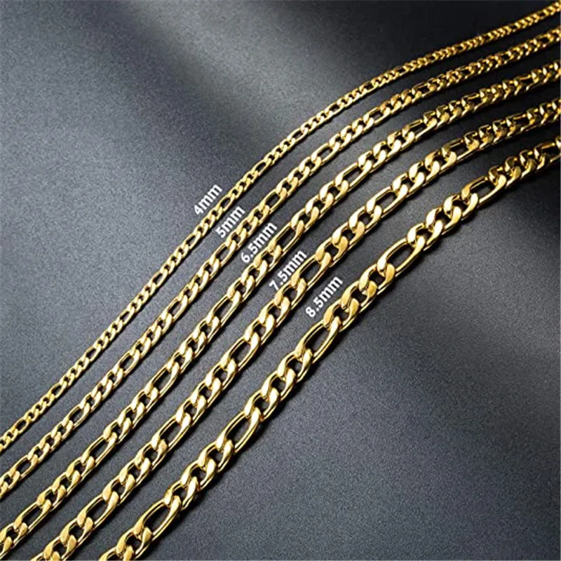 Gold Heavy Wholesale Stainless Steel Nk Chain Punk Necklace 3:1 Popular ...