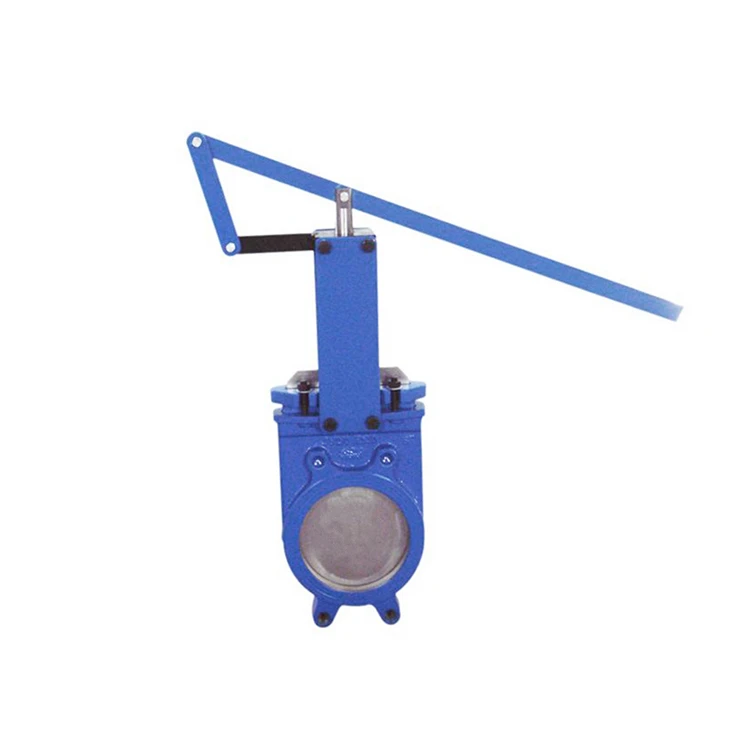 Factory Direct Cast Iron Knife Gate Valve Lever Pneumatic Paper Pulp Gate Valve in China