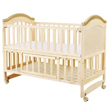 Modern simple design children's bed bedroom baby furniture factory custom wholesale solid wood children's bed with fence