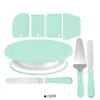 Ensemble de plateau tournant à gâteau 8 pièces [Vert - Emballage en boîte de couleur]