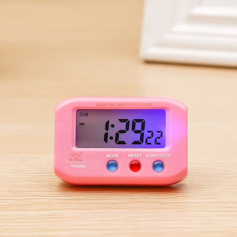 Customised Gift Very Small Digital Clock  Calendar 12/24 Hour Time Led Alarm Clock