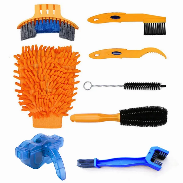 Bike Motorcycle Chain Cleaning Tool, Plastic Brush for Cleaning Chain of Bicycle Cycling  Road and MTB