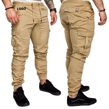 Customization Plus Size Mens Trousers mens slim-fit overalls cargo pant Customlogo streetwear pants nylon polyester pants