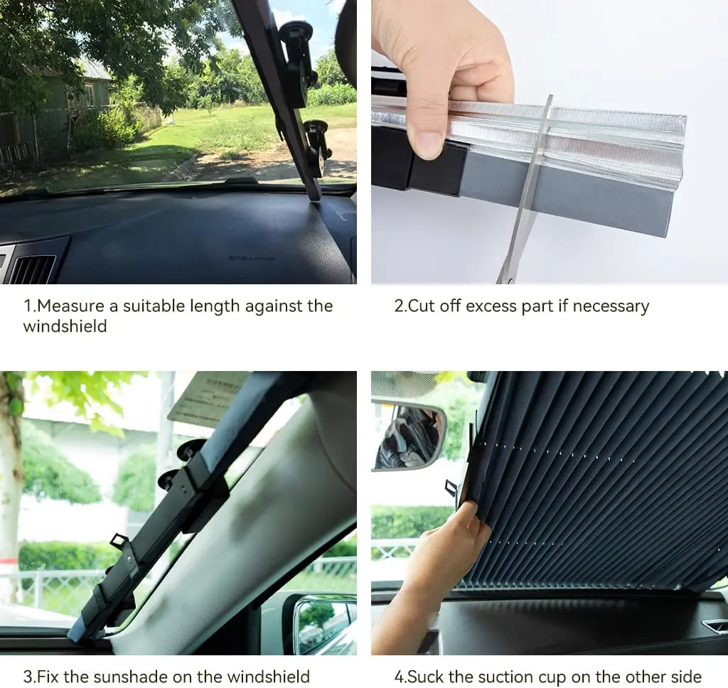 Car Sun Shade Side Window 2-Pack Car Front Side Window Shades – Universal Heat-Block Mesh Sunshades With Suction Cups Front Window Sunshades Heat Block Mesh Privacy Universal