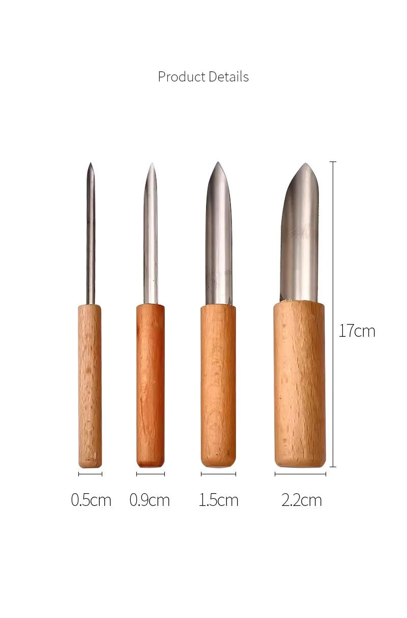 4pcs Round Hole Punch Clay Molding Tools,Professional Pottery And