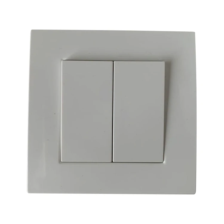 Wholesale Price Russia Style EU Electrical White Color 2 Gang 1 Way 2 Way Light Wall Switch for Home