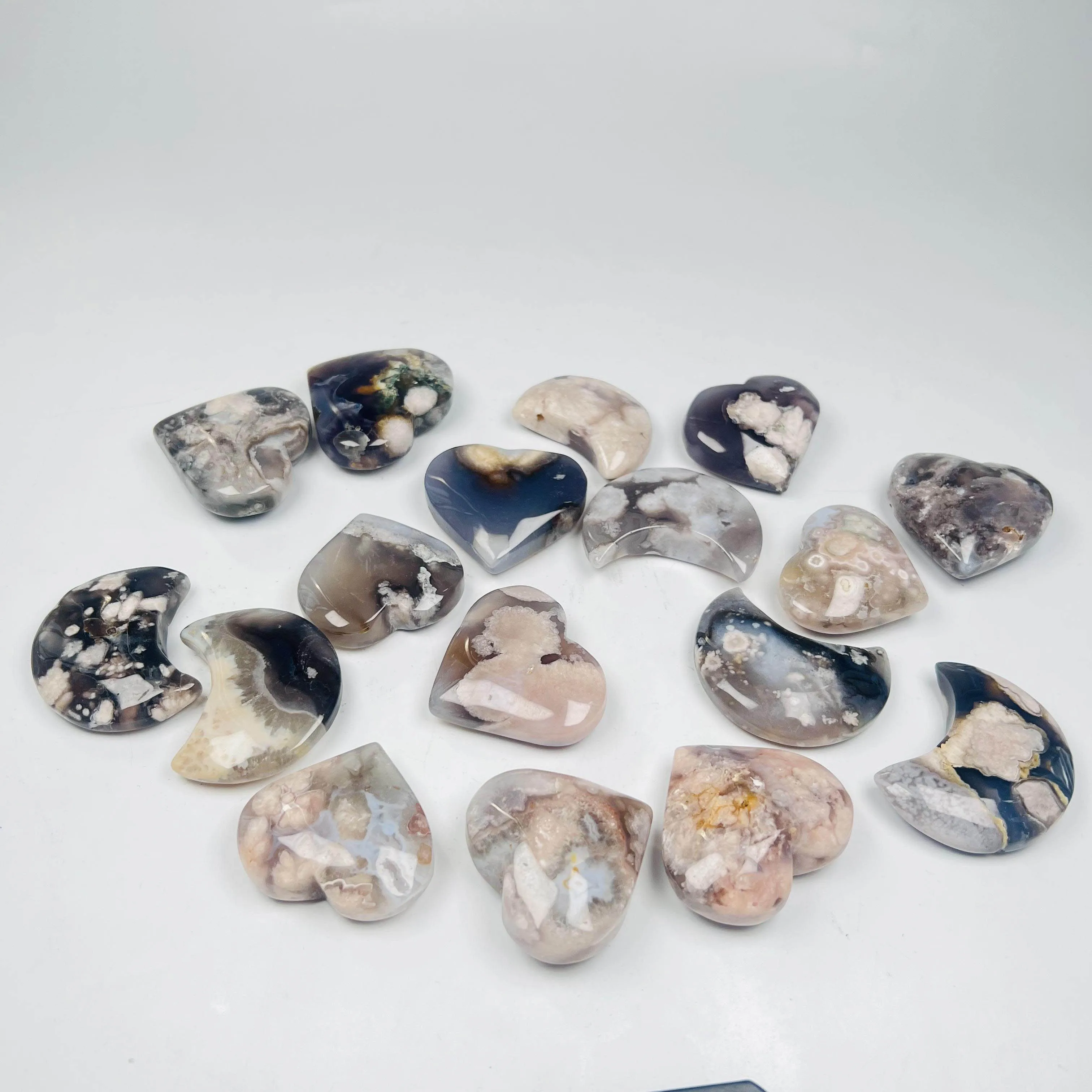 瑪瑙 桜瑪瑙 カーネリアン レア 握り石 ハート 高品質 【公式通販】