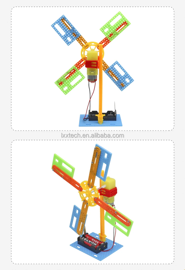 Dynamic Dutch Windmill Model - Educational DIY Toy
