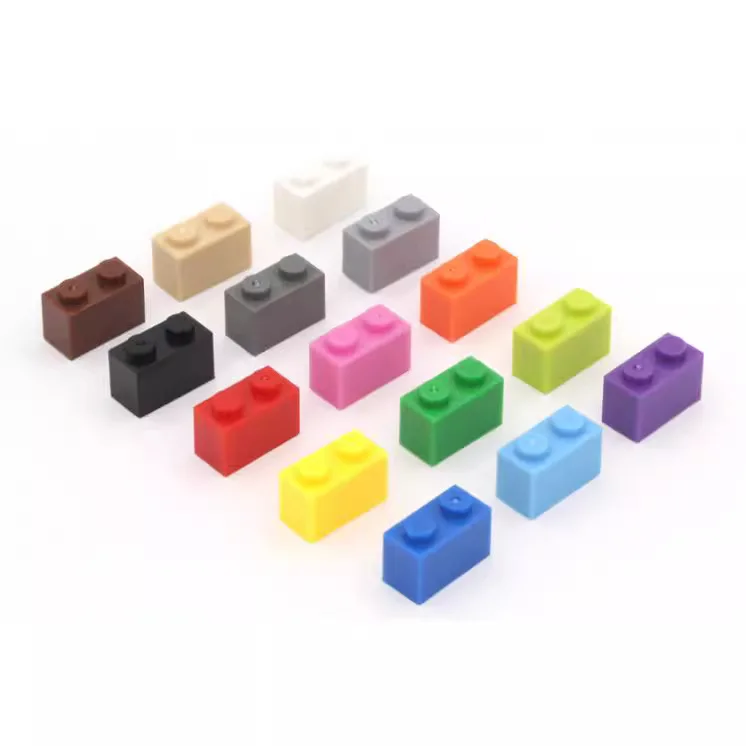 Wholesale 1x2 Building Blocks Parts Multi Color Brick Components Oem
