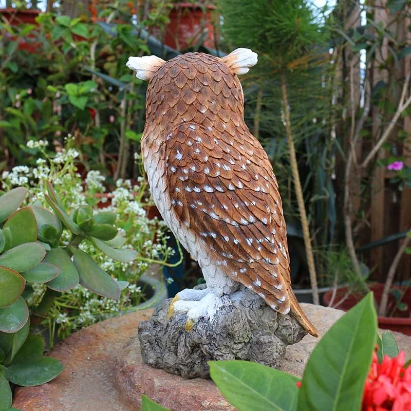 Wholesale Garden Statue Owl Figurine Garden Lawn Resin Owl Birds Owl