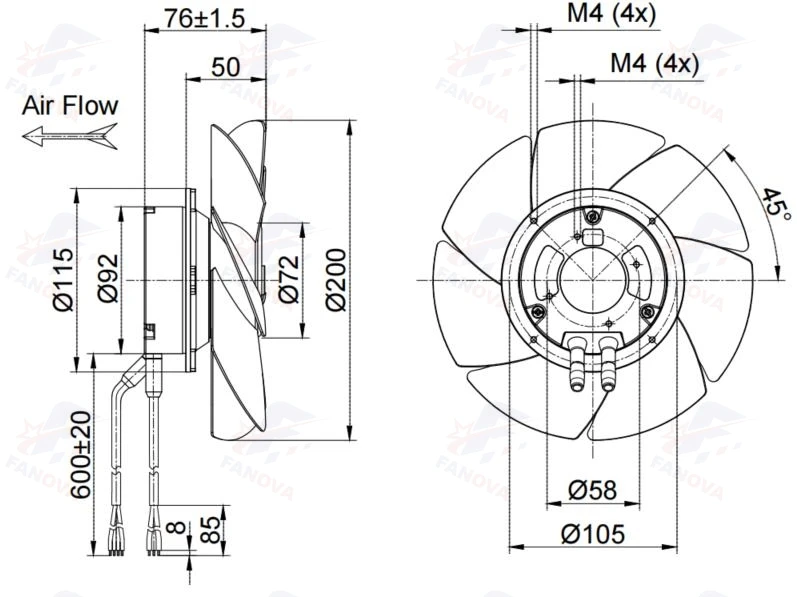 Chiller, 200mm, 230VAC, Axial - detail 12