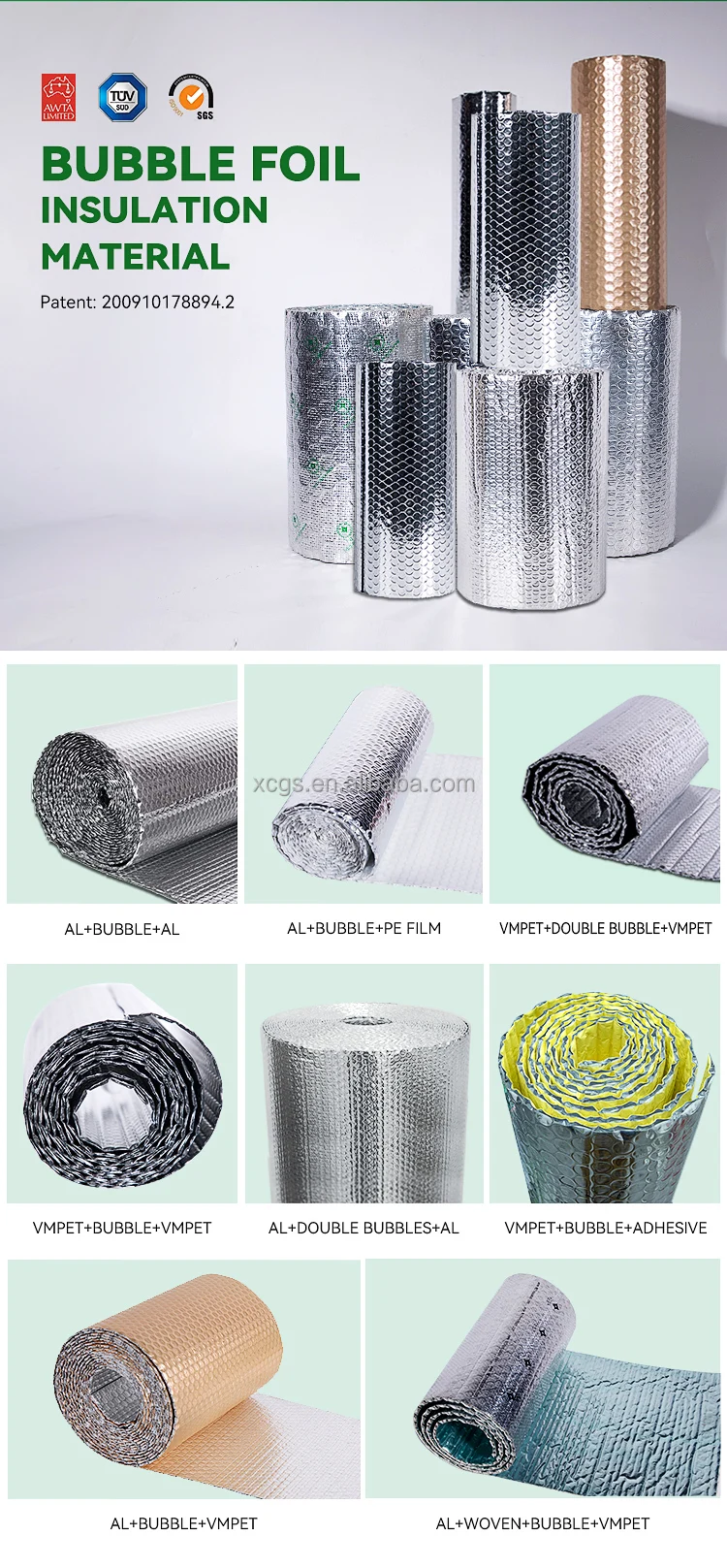 High Reflective Silver Foam Insulation for Air Conditioners