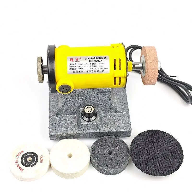 TEBAK 110V/220V 350W Polishing Machine for DIY Woodworking Jade Jewelry Dental Bench Lathe Machine Motor Grinding Machine