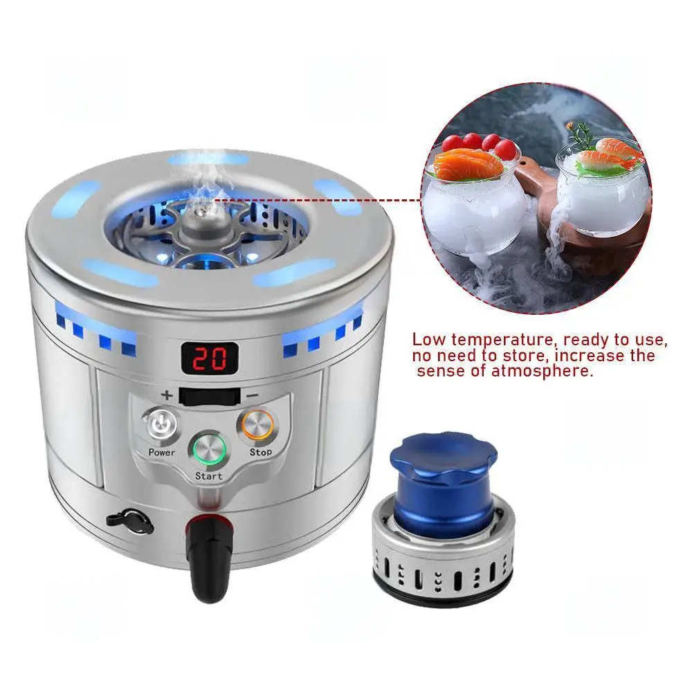 Portable Making and Instant Glass Chilling Ball Maker Cup Dry Stainless Steel Ice Maker with Quick CO2 Machines for Bars