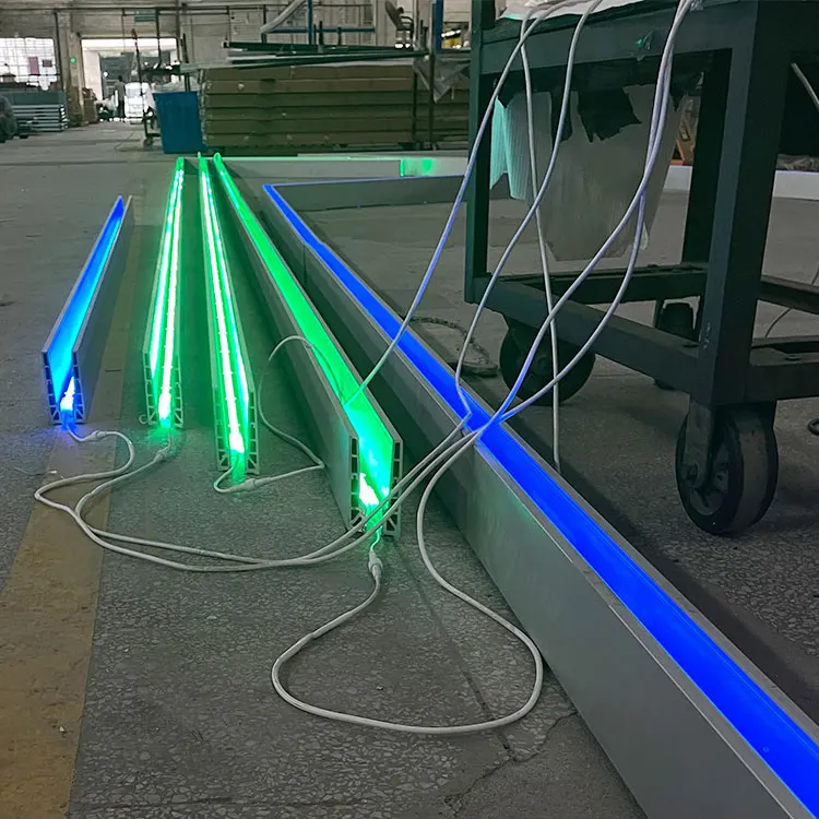 Led Glass Railing With Led Light Strip Aluminum U Channel Profile