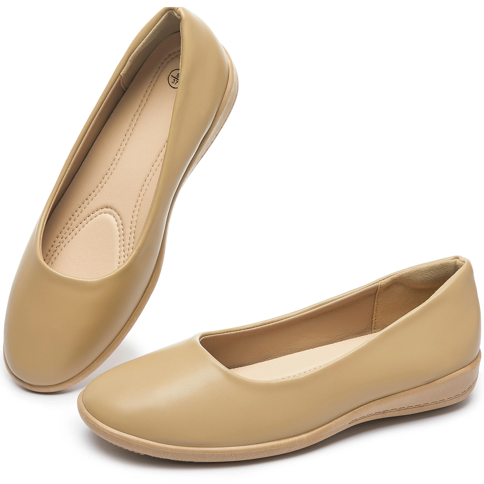 Luxury High Quality Customized Leather Women's Loafers Round Toe Flat Shoes Slingback Anti Slip Spring Shoes
