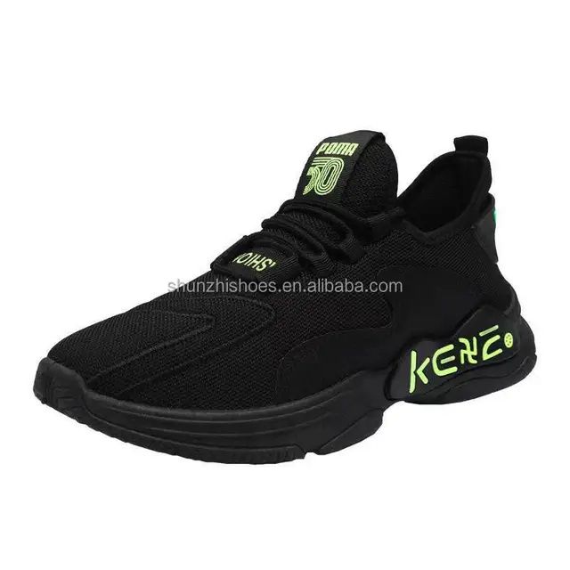 Henan Custom Logo Men's Sports Shoes Breathable Mesh Design Lightweight Lace-Up Closure Low MOQ for Autumn Running