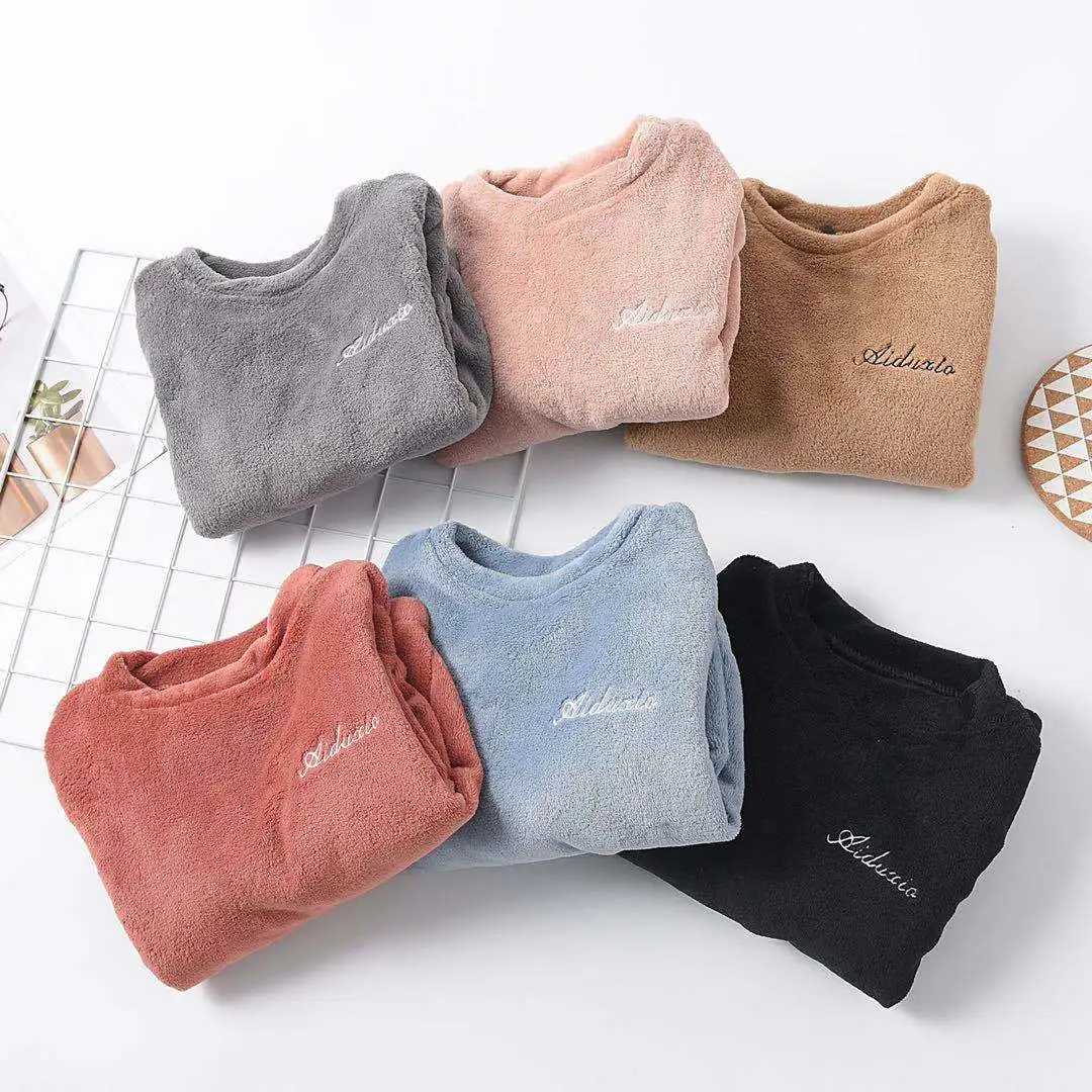 Inverno Più Di Velluto Coreano Collo Rotondo Caldo Vestiti A Casa Per Le  Ragazze E Ragazzi Pantaloni Caldi Del Vestito Pigiami Per Bambini - Buy Del  Bambino A Buon Mercato Vestiti Della