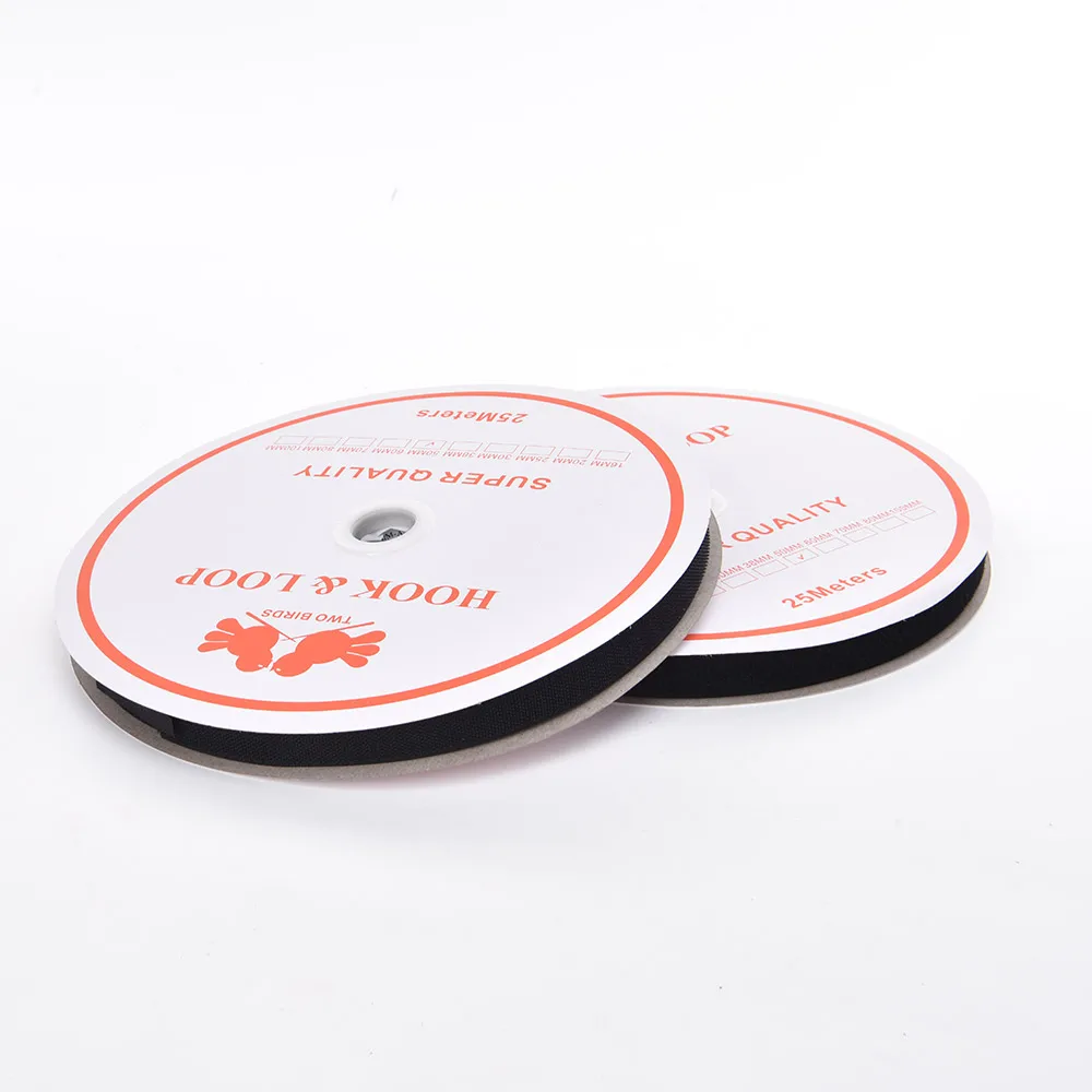 100% Polyester Sew-On Hook and Loop Fastener Tape 20mm Ordinary Style for Shoes Bags Garments Eco-Friendly Strap