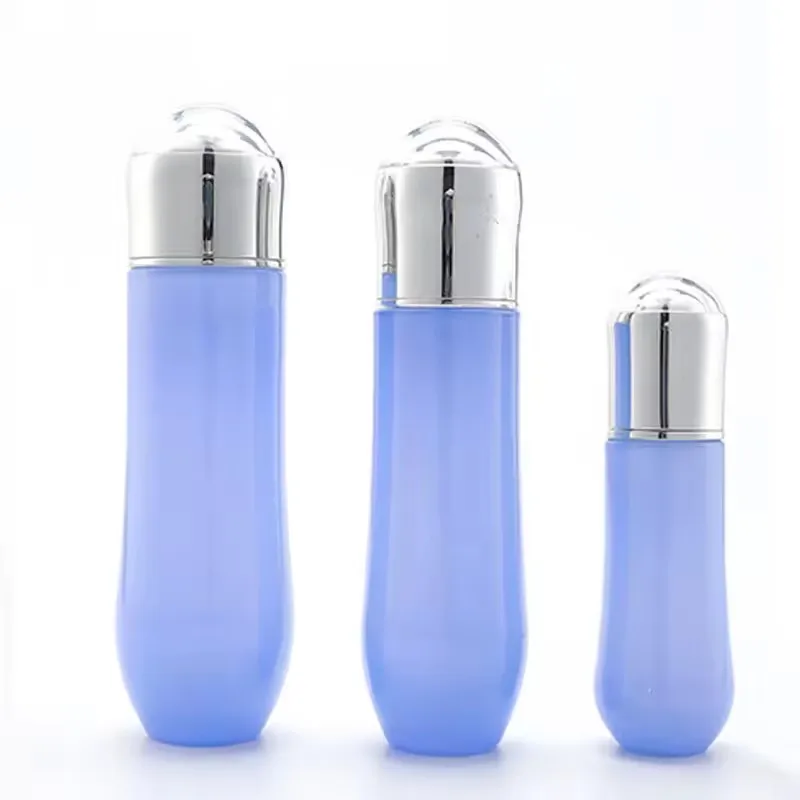 Glass skincare container 30g50g50ml100ml120ml toner lotion serum cream cosmetic packaging set cosmetic container with pump manufacture