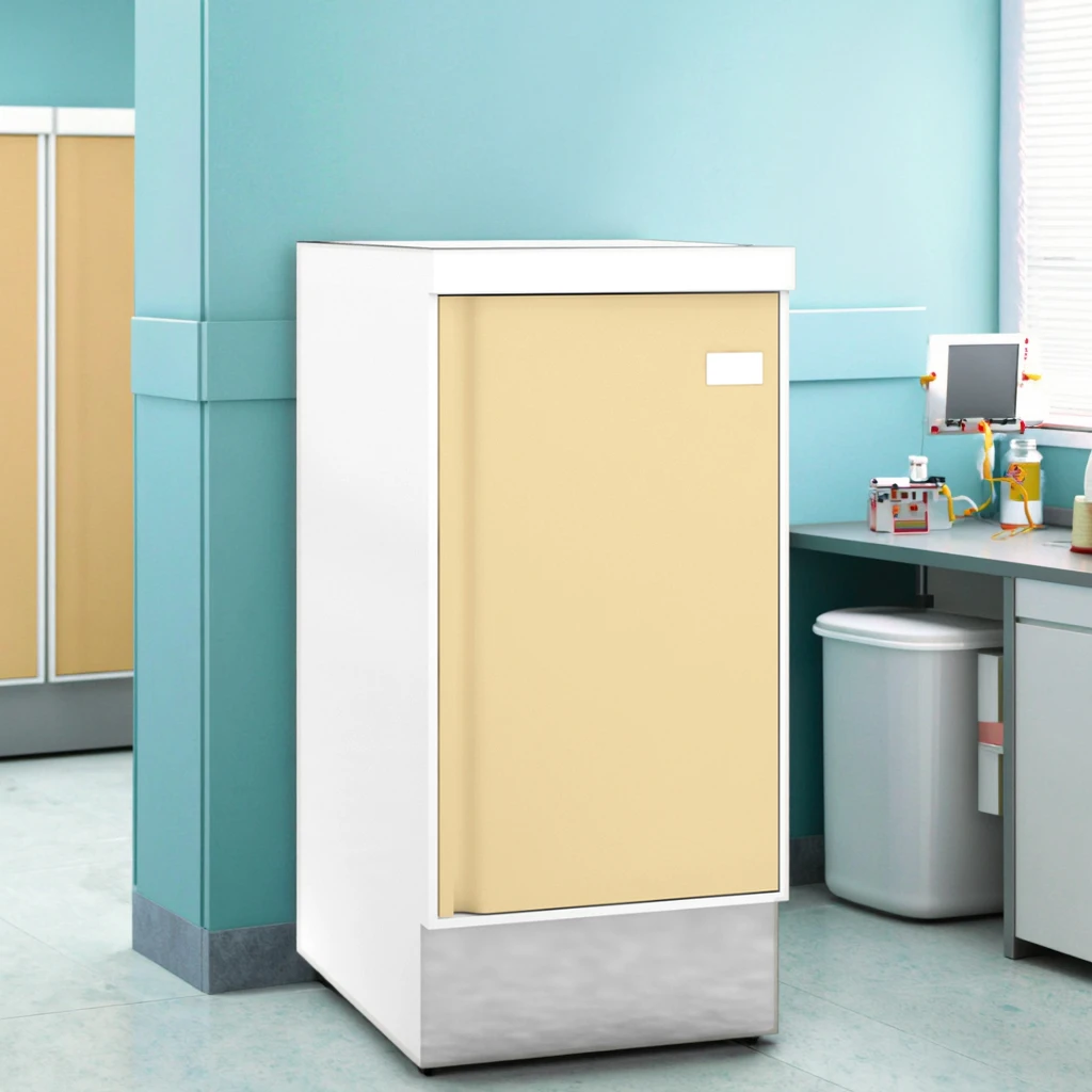 Unified Full-Height Hospital Cabinet Door Base Module 790mm Featuring Tempered Glass Panel Lock System Stainless Steel Durable 4