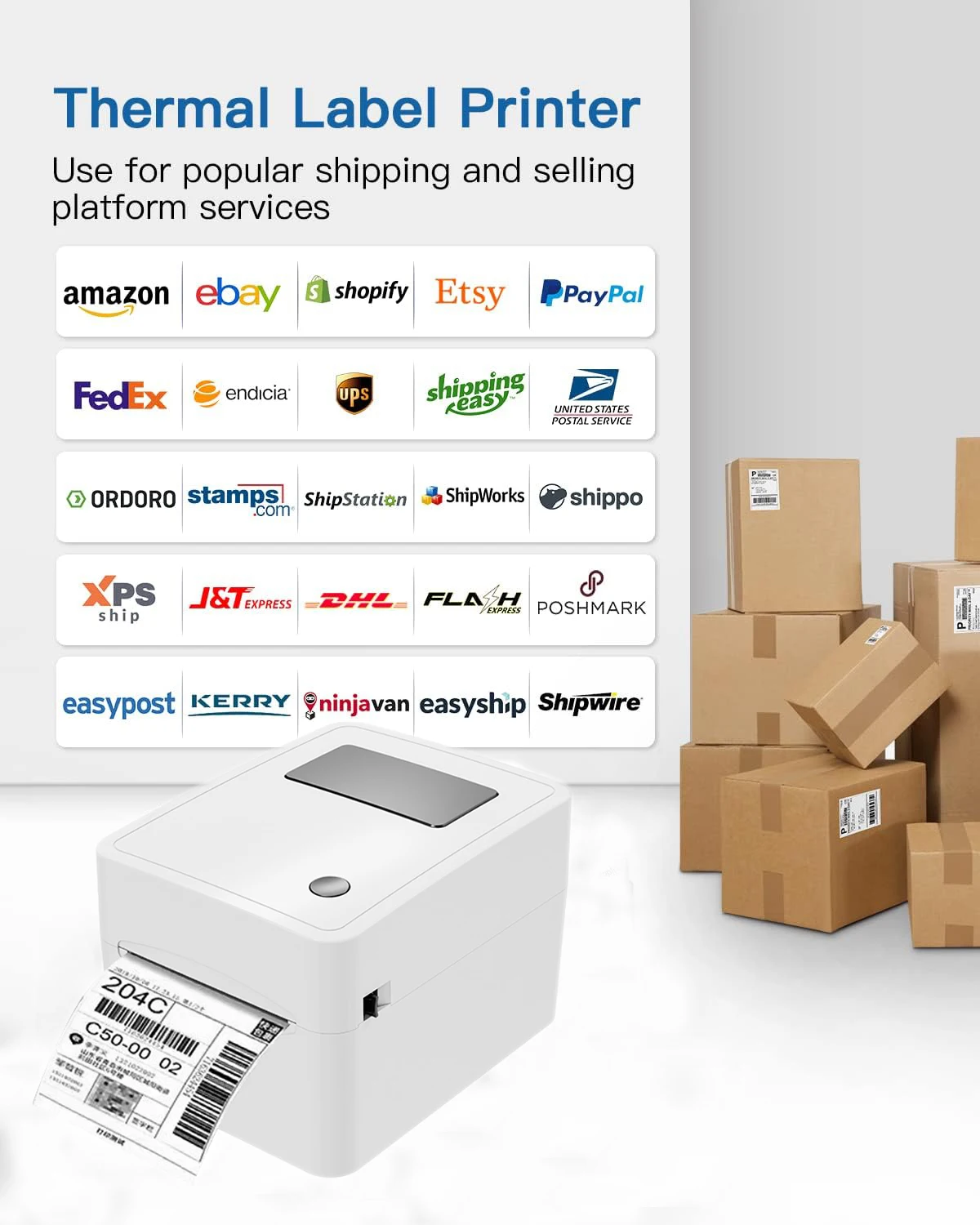 Hot Design Cheapest Desktop Usb Bluetooth Printer 4 Inch 110mm Label