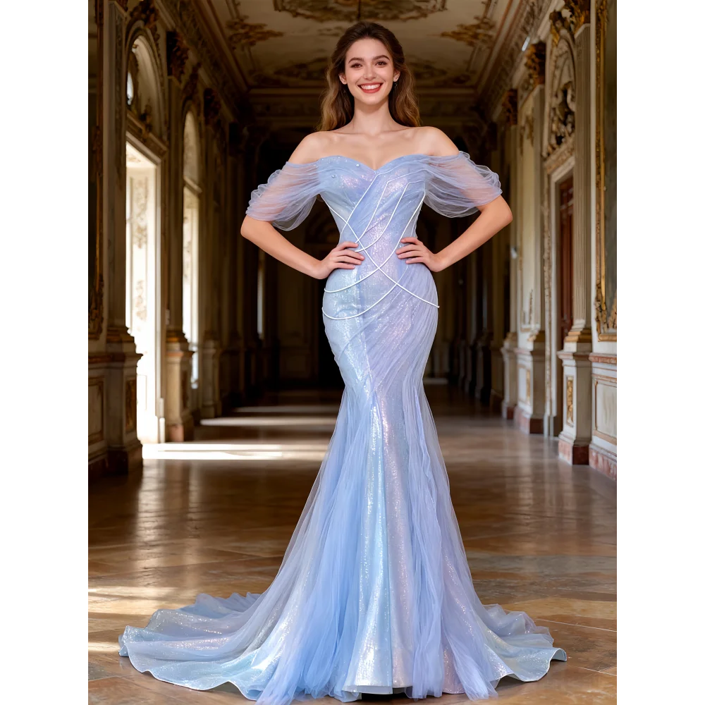 Modern Luxury Lace Spaghetti Strap Floor-Length Mermaid Bridal Wedding Dress with Maternity Support XL Size