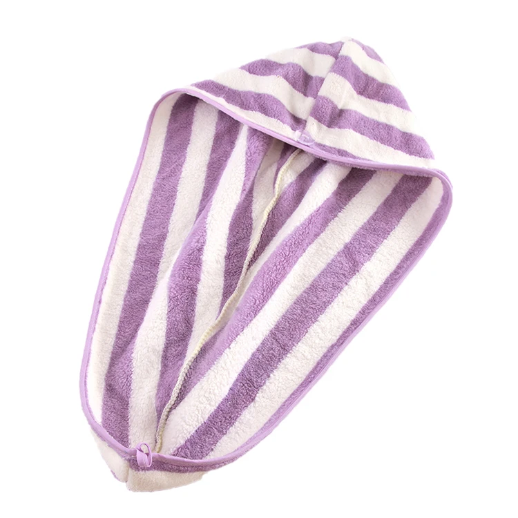 hair turban towel with button