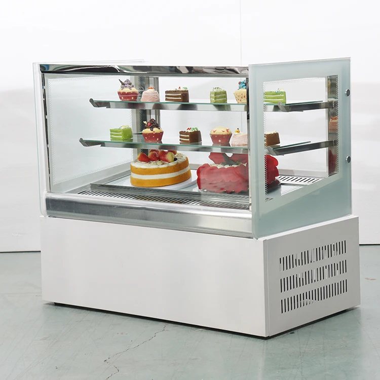 3 Layer Right Angle Rectangle Air Cooling Commercial Cake Display case Cabinet