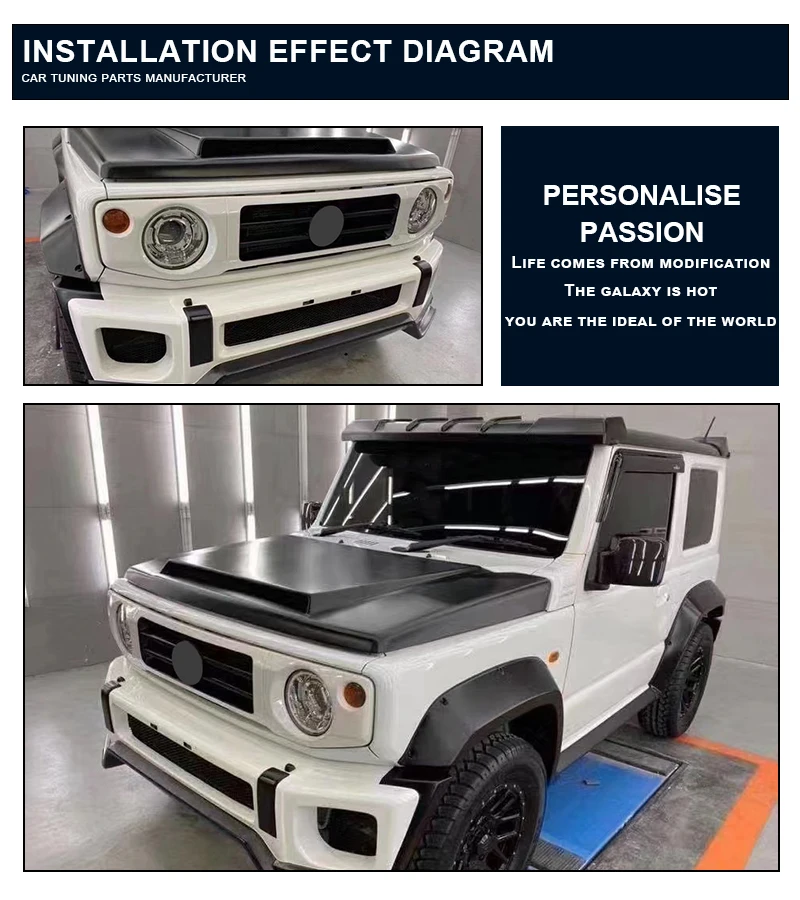 FRP Widebody Body Kit Hood Front Bumper Fender Front/rear Roof Spoiler ...