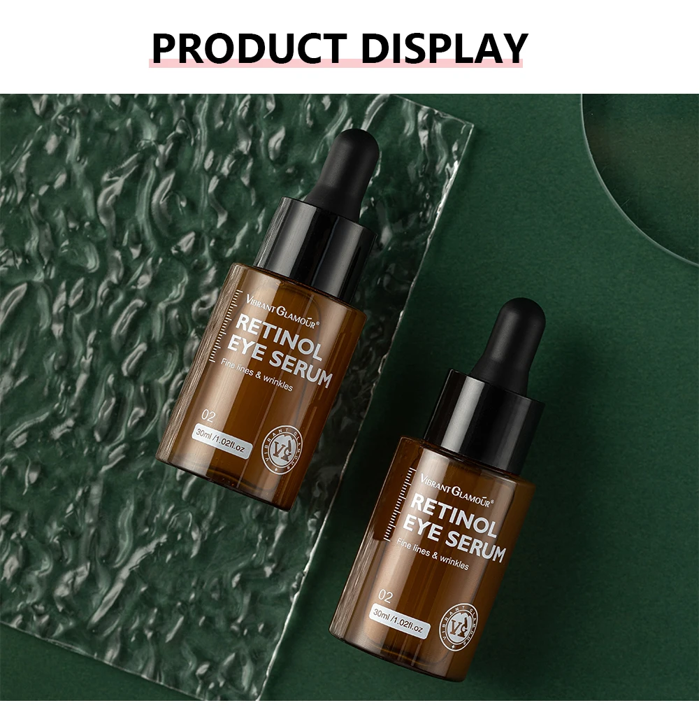 VIBRANT GLAMOUR Retinol Augenserum Feuchtigkeitsspendend Reduziert Feine Linien 30ML 10 STÜCK – Detail 15