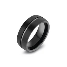 Fashionable Men's Tungsten Gold Lasha Ring - Cool and Stylish, with a Simple Design