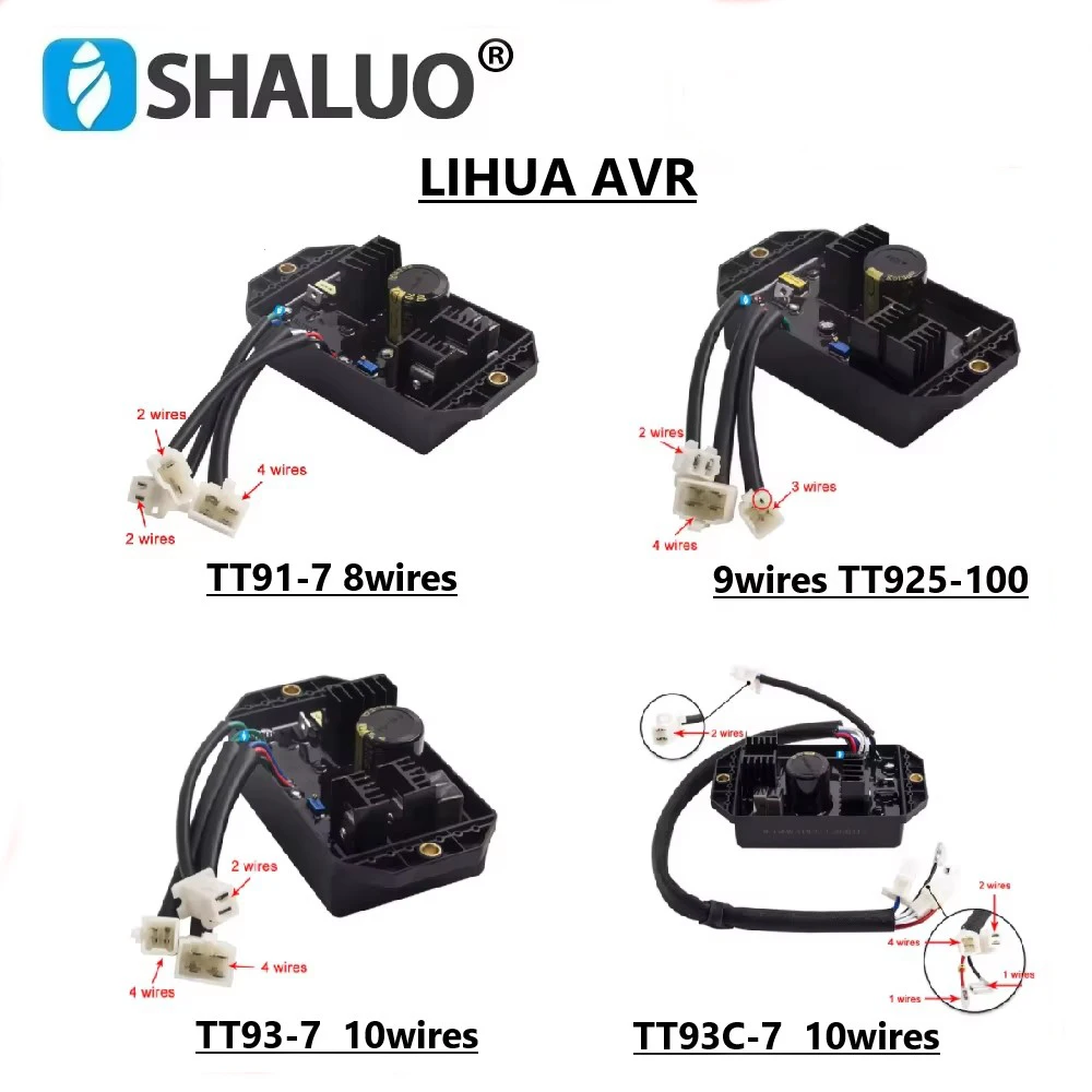 Regulador de Tensão LIHUA AVR para Gerador Diesel 10KW TT91-7 TT93-7