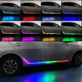 Puerxin Car Rgb Streamer Door Ambient Light Strip Lights Running Lamp ...