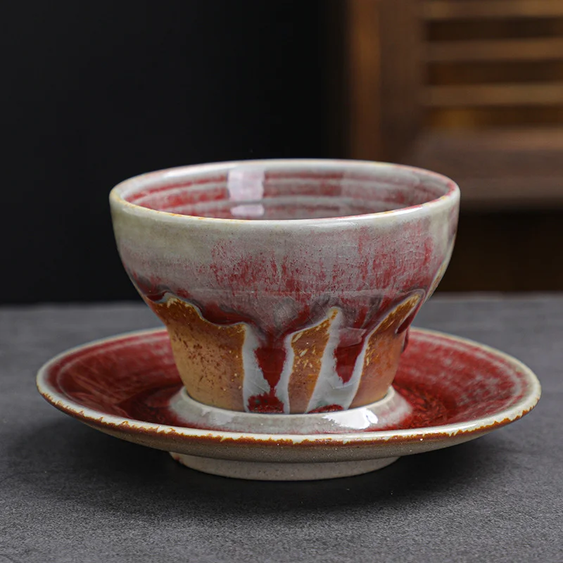 Japandi Wabi-sabi Ceramic Coffee Mug OEM Espresso Cup Set Tea Cup Saucer  Vajilla Other Hotel Supplies Porcelain Coffee Cup Sets