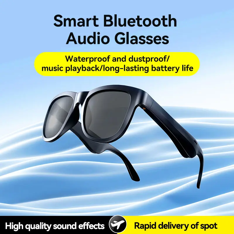 High Tech G65 Smart AI Glasses with Wireless Open Ear Music Smart Glasses Photochromic Sunglasses