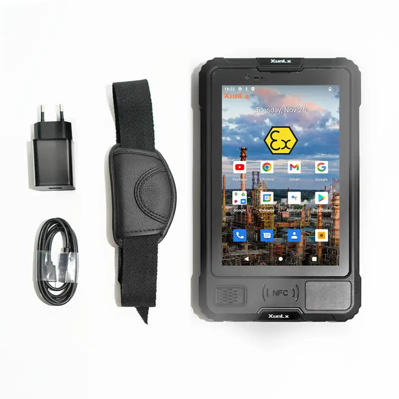 XunLx 8-Inch Rugged Android Tablet ATEX Zone 1, Explosion Proof