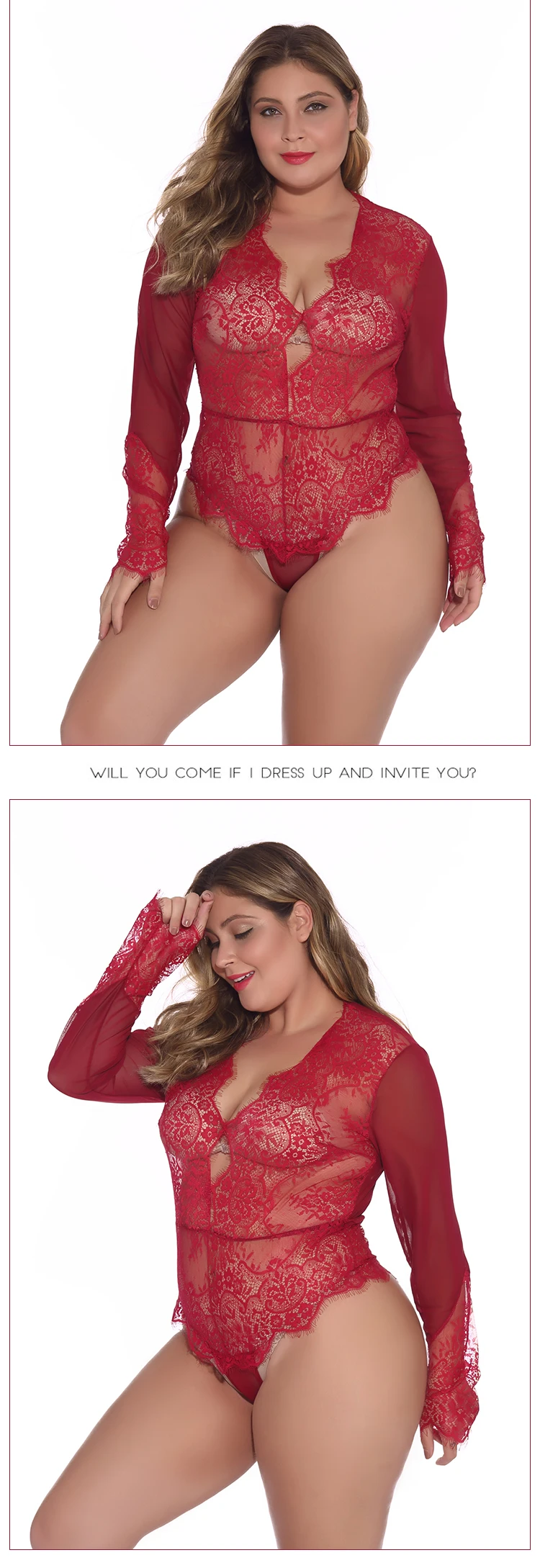 Sling jumpsuit open file lace red oversize sexy lingerie bra erotic suit for women