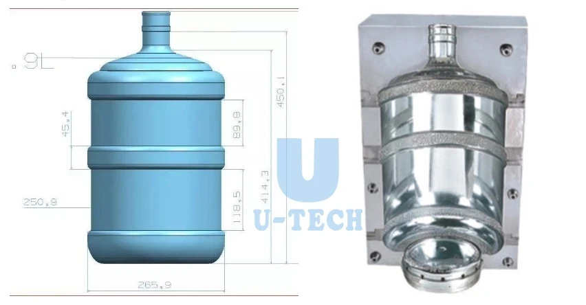 Automatic 5 Gallon Polycarbonate Barrel Blow Moulding 20 Liter PC Bottle Extrusion Blowing Machine