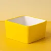 Cuenco para mascotas cuadrado amarillo-pequeño