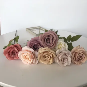 Wholesale artificial roses bulk artificial flower rose for wedding home decor
