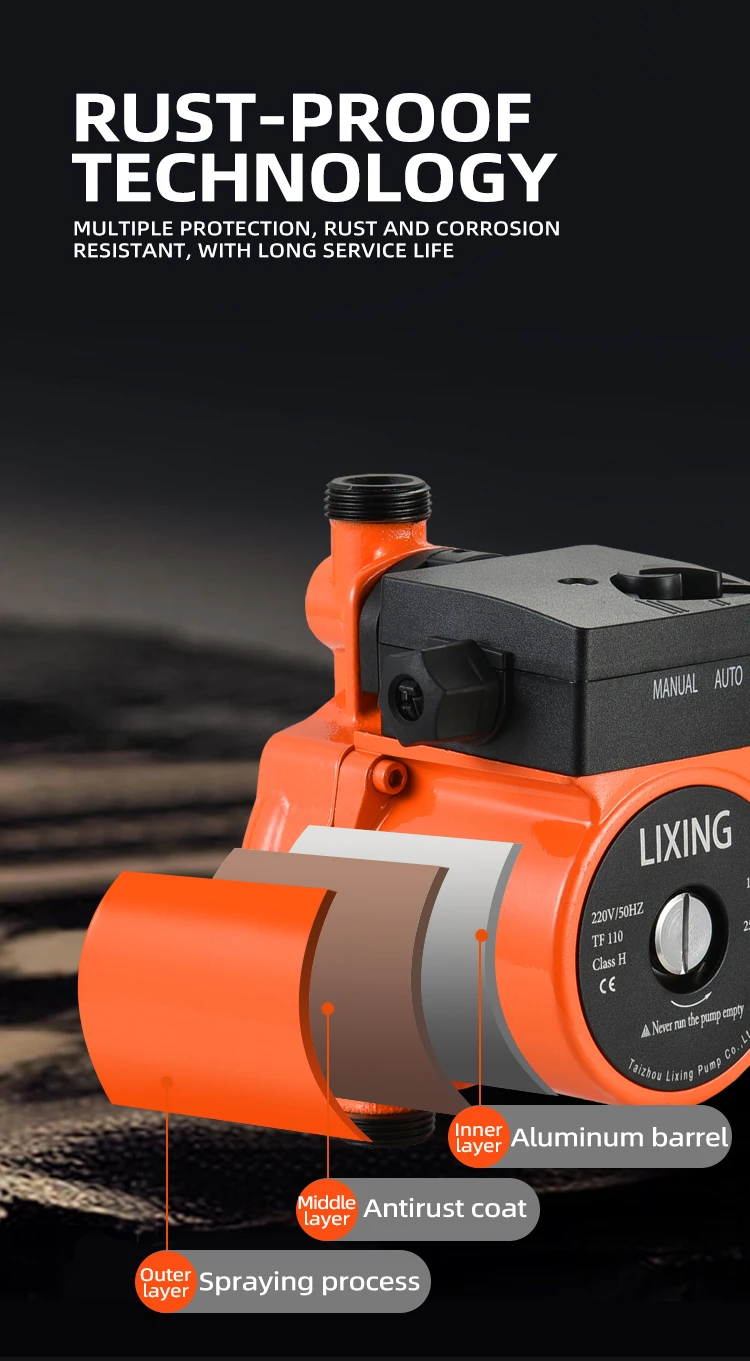 LPA15-110Copper Bomba blindada para torneira de cozinha Bomba quente e fria para aquecedor