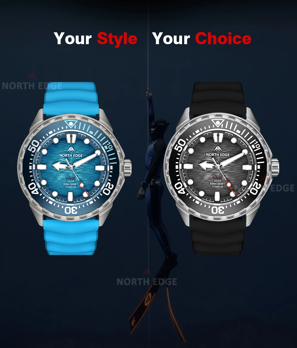 Chinese factory supplier supply  North Edge Triton 300m Waterproof Dive Swimming Watch Solar-powered Watch Rotatable Digital Bezel Men Outdoor Sport Watch 2026 - Buy Smart Watch outdoor Sports Smart Watch Smartwatch