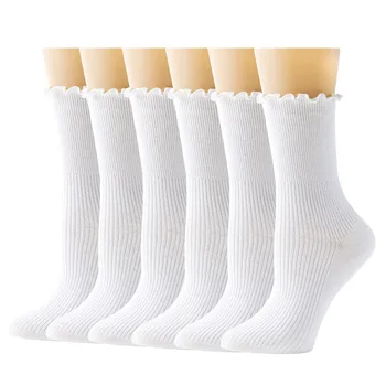 Unisex Crew Cute Custom Socks Womens Socks White Breathable Simple Socks