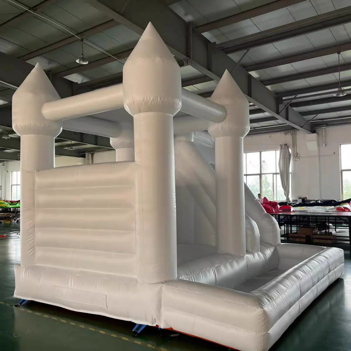 Hot Sale Custom White PVC Inflatable Bouncy Castle Factory Direct Kid's Event Rental for Bounce House Parties Trampoline Parks