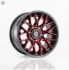 Spokes matte black + rim candy red