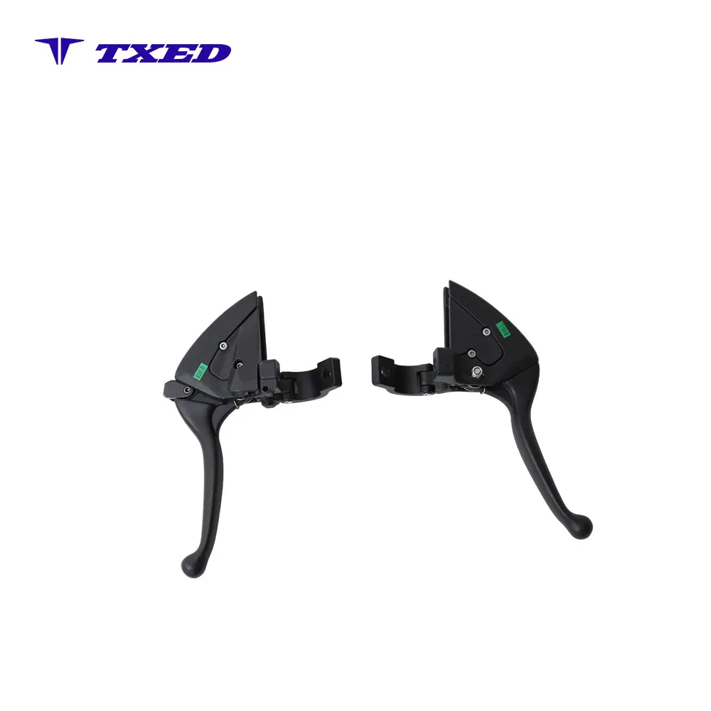 Wuxing Full Aluminum Mechanical Bicycle Cable Pull Brake Handle Hidden Wiring 4-Finger Brake Lever with Anti-Theft Screws